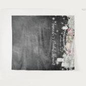 Rustikales Brautparty Foto Stand Hintergrund Wandteppich (Vorderseite (Horizontal))