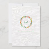 Rustikales Brautparty für Blumenzwiebeln Einladung (Rückseite)