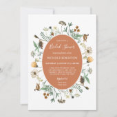 Rustikales Brautparty für die Wildblumen im Herbst Einladung (Vorderseite)