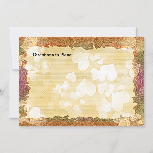 Rustikales Brautparty für Herbstwärme und Bilder Einladung (Rückseite)