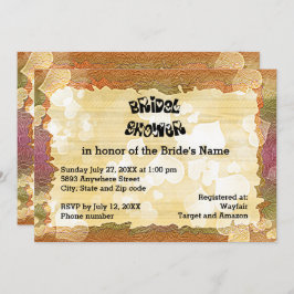 Rustikales Brautparty für Herbstwärme und Bilder Einladung