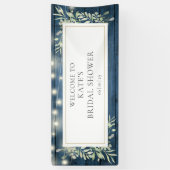 Rustikales Brautparty für Lichter Grün Willkommen Banner (Vertikal)