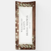 Rustikales Brautparty für Lichter Grün Willkommen Banner (Vertikal)