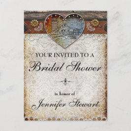 Rustikales Brautparty für Stallungen Postkarte