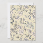 Rustikales Brautparty für Vintage Blume Einladung (Rückseite)