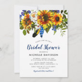 Rustikales Brautparty für Wasserfarben Einladung (Vorderseite)