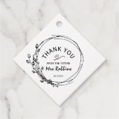 Rustikales Brautparty Geschenkanhänger (Vorderseite)