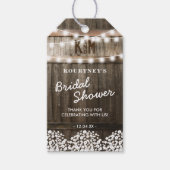 Rustikales Brautparty Geschenkanhänger (Vorderseite)