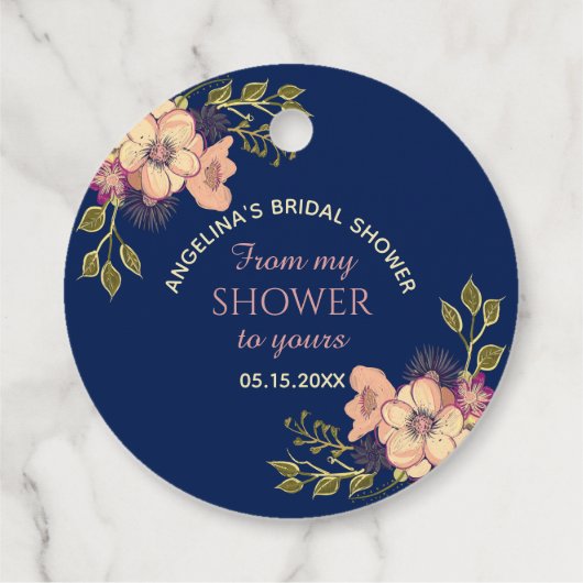 Rustikales Brautparty Geschenkanhänger (Rückseite)