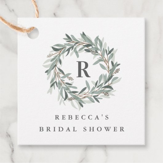 Rustikales Brautparty Geschenkanhänger (Vorderseite)