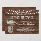 Rustikales Brautparty Hochzeit Einladung (Vorne/Hinten)