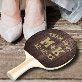 Rustikales Brautparty Hochzeitspong Paddel Tischtennis Schläger