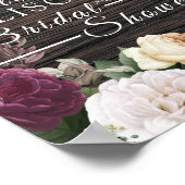 Rustikales Brautparty Hochzeitssymbol Poster (Ecke)