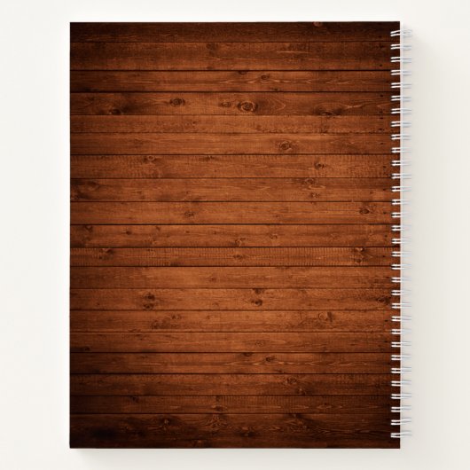 Rustikales Brautparty Holzleuchten Spitzenrezept Notizblock (Rückseite)