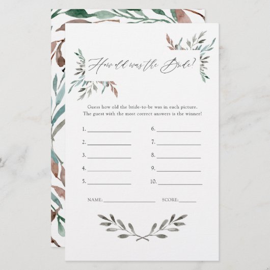 Rustikales Brautparty im Grünen (Vorne/Hinten)