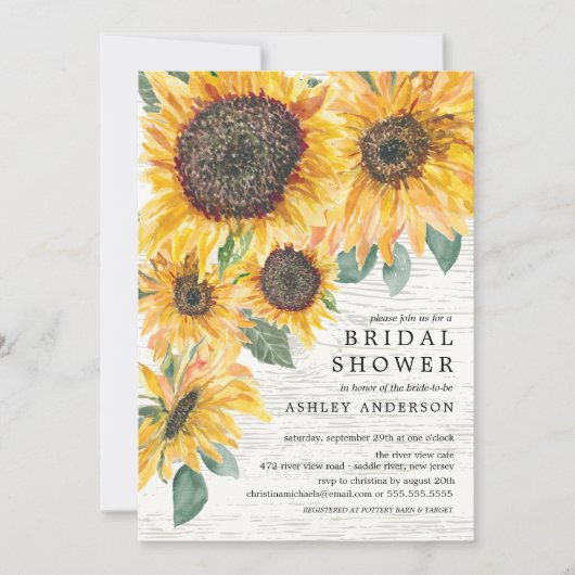 Rustikales Brautparty im Herbst Einladung (Vorderseite)