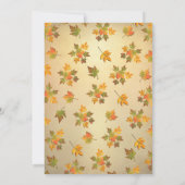 Rustikales Brautparty im Herbst mit bunten Lichter Einladung (Rückseite)