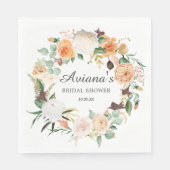 Rustikales Brautparty im Herbst Vielen Dank Serviette (Vorderseite)