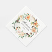 Rustikales Brautparty im Herbst Vielen Dank Serviette (Ecke)