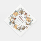 Rustikales Brautparty im Herbst Vielen Dank Serviette (Ecke)