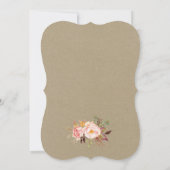 Rustikales Brautparty/Kraftpapiertextur Einladung (Rückseite)