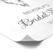 Rustikales Brautparty Kuh Skull Boho Floral Willko Poster (Ecke)