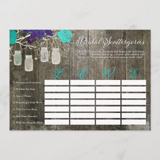 Rustikales Brautparty - Liebe (Vorderseite)