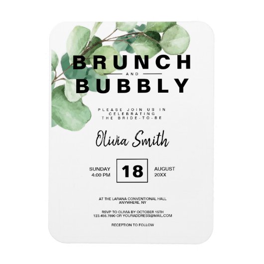 Rustikales Brautparty Magnet (Vertikal)