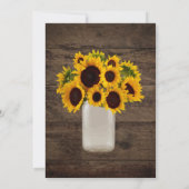 Rustikales Brautparty Mason Jar Einladung (Rückseite)