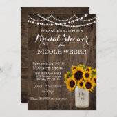 Rustikales Brautparty Mason Jar Einladung (Vorne/Hinten)