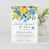 Rustikales Brautparty mit Blumenfarbe per Post Einladung (Stehend Vorderseite)