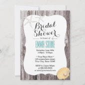 Rustikales Brautparty mit gepflegtem Holz Einladung (Vorderseite)