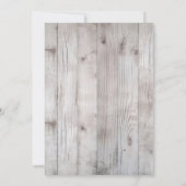 Rustikales Brautparty mit Holzbalken Einladung (Rückseite)