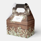 Rustikales Brautparty mit Holzbalken Geschenkschachtel (Rückseite)