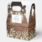 Rustikales Brautparty mit Holzbalken Geschenkschachtel (Geöffnet)