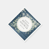 Rustikales Brautparty mit Holzbalken Serviette (Ecke)