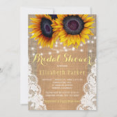 Rustikales Brautparty mit Laternenblumen Einladung (Vorderseite)