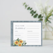 Rustikales Brautparty mit Sonnenblumen (Stehend Vorderseite)