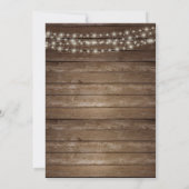 Rustikales Brautparty mit Sonnenblumen Einladung (Rückseite)