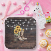 Rustikales Brautparty Papier Teller (Party)