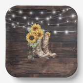 Rustikales Brautparty Papier Teller (Vorderseite)