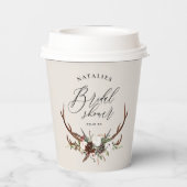 Rustikales Brautparty Pappbecher (Rückseite)