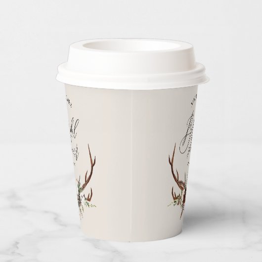 Rustikales Brautparty Pappbecher (Rechts)