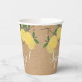 Rustikales Brautparty Pappbecher (Links)