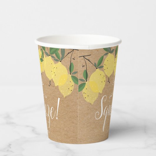 Rustikales Brautparty Pappbecher (Rechts)