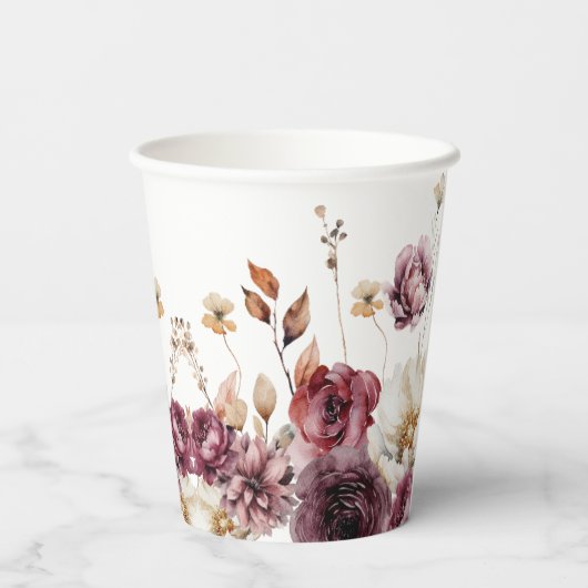 Rustikales Brautparty Pappbecher (Rückseite)