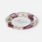 Rustikales Brautparty Pappteller (Schrägansicht)