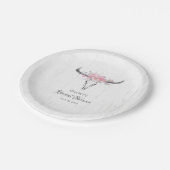 Rustikales Brautparty Pappteller (Schrägansicht)