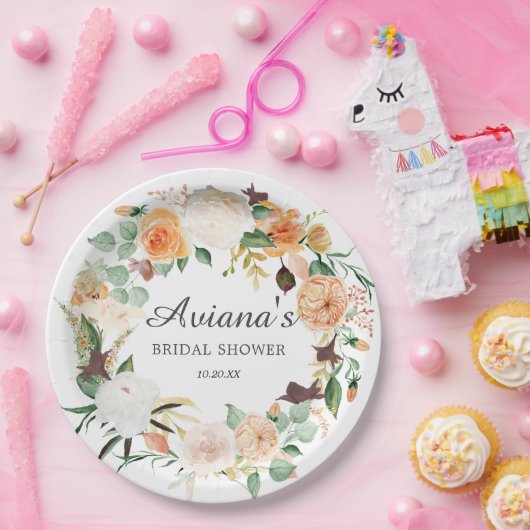 Rustikales Brautparty Pappteller (Party)