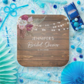 Rustikales Brautparty Pappteller (Party)